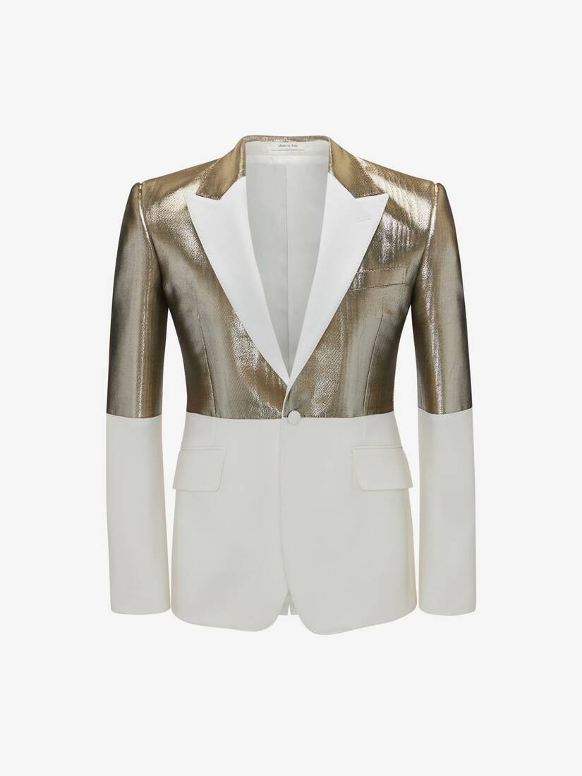 Chaquetas Alexander McQueen Hybrid Tuxedo Hombre - Blancos - Mexico 320-XUJSME